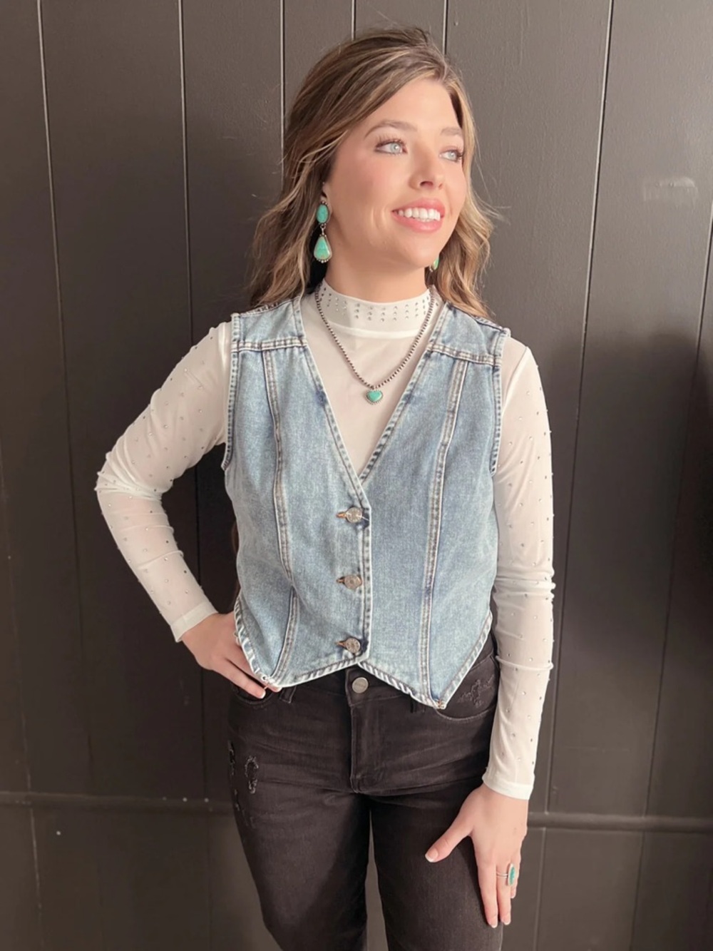 Denim vest NWT